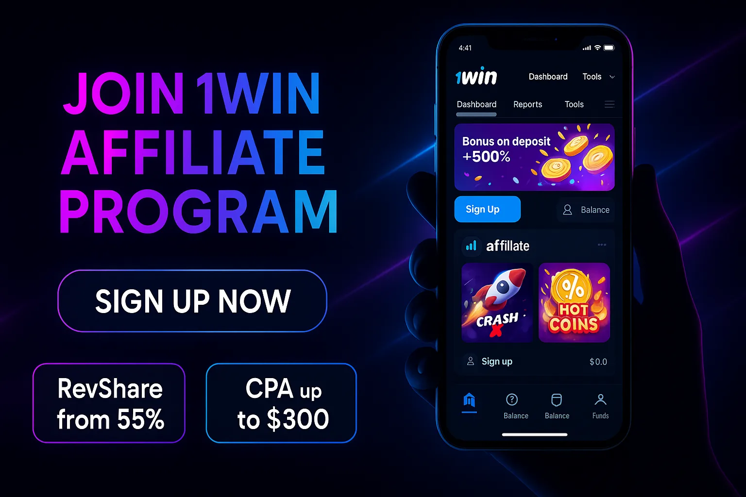 Join the 1win partner program to earn up to 60% commission with exclusive bonuses.